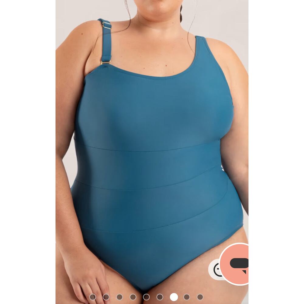 Brand New Shapermint Essentials Women's M Teal/Green One Piece Control Swimsuit